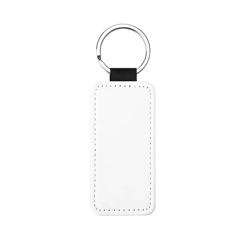 Novel digital Porte-Clé Rectangle / Recto Porte-clés en cuir vierge à sublimation en similicuir Porte-clés en cuir vierge à sublimation en similicuir