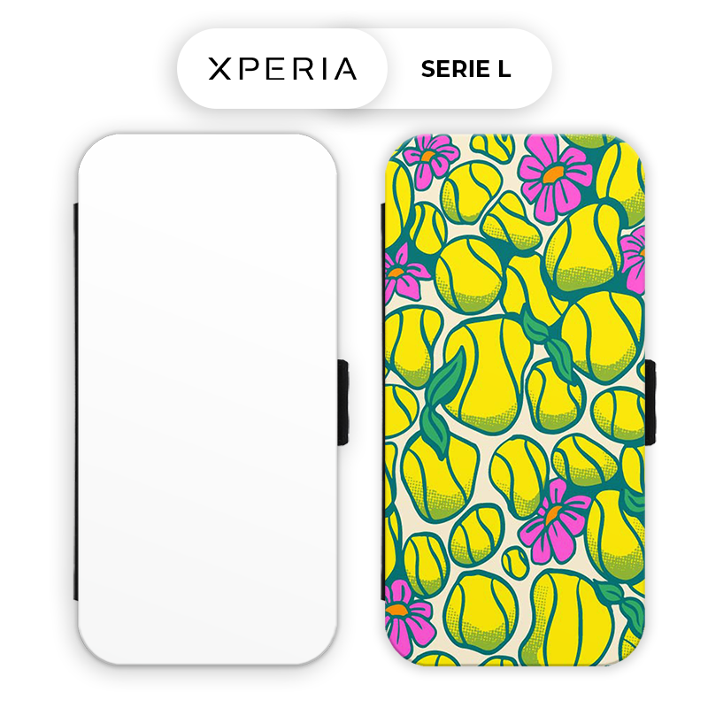 Etui 2D TPU pour Sony Xperia L. La face avant est la partie qui peut être imprimée.