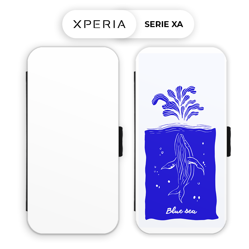 Etui 2D TPU pour Sony Xperia XA. La face avant est la partie qui peut être imprimée.