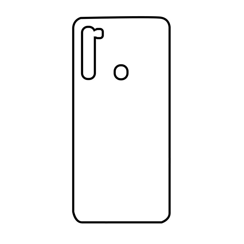 Funda de sublimación de Xiaomi Redmi Note - Contorno Negro