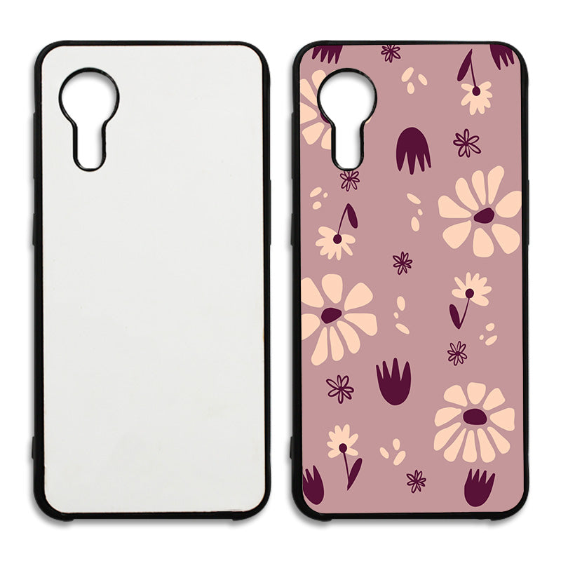 Coque sublimation 2D TPU pour Samsung Galaxy Xcover 5. La plaque arrière en aluminium dédiée à la sublimation permet la personnalisation de la coque.