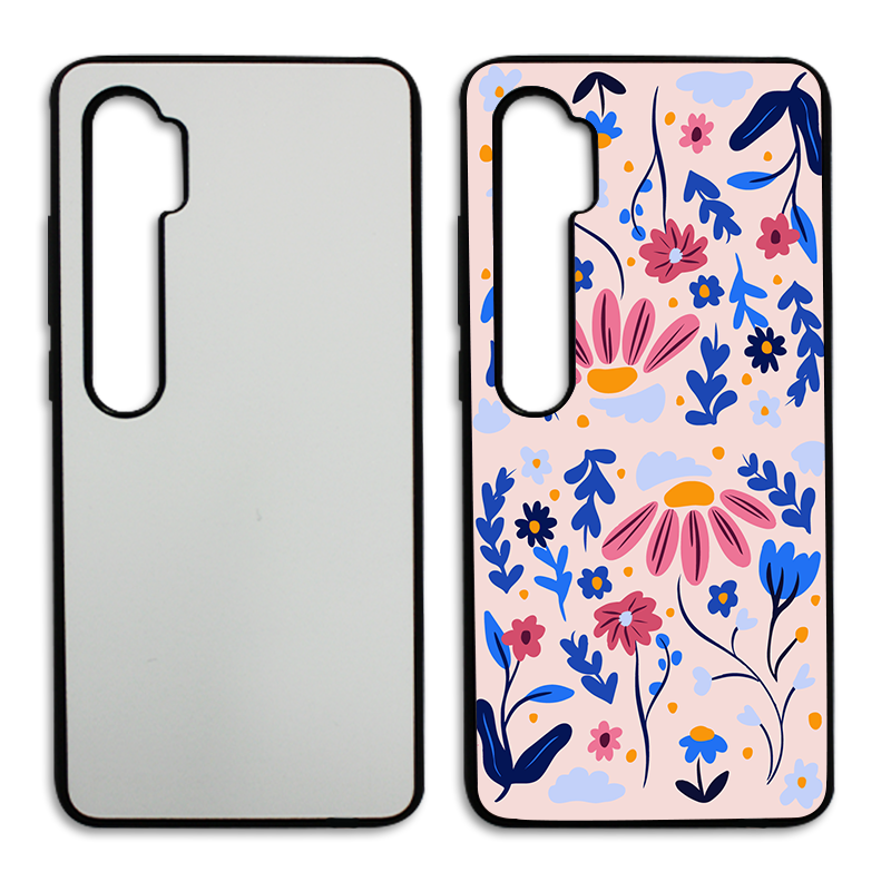 Coque sublimation 2D TPU pour Xiaomi Mi Note 10 Pro, Note 10. La plaque arrière en aluminium dédiée à la sublimation permet la personnalisation de la coque