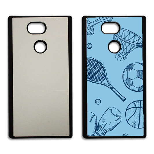 Coque sublimation 2D TPU pour Sony XPeria L3, L2. La plaque arrière en aluminium dédiée à la sublimation permet la personnalisation de la coque.