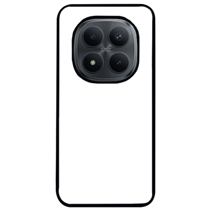 Coque sublimation 2D TPU en silicone contour noir pour Xiaomi Redmi Note 15 Pro Plus. La plaque arrière blanche dédiée à la sublimation permet la personnalisation complète de la coque avec vos visuels.