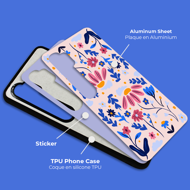 Coque sublimation 2D TPU pour Xiaomi Mi Note 10 Pro, Note 10. La plaque arrière en aluminium dédiée à la sublimation permet la personnalisation de la coque