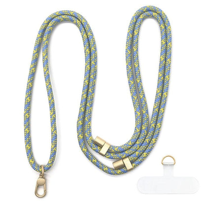 Cordon bleu et jaune citron adaptable à toutes les coques de téléphone