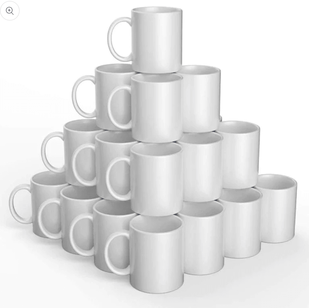 Lot de 48 mugs solution économique pour imprimer des mugs en sublimation