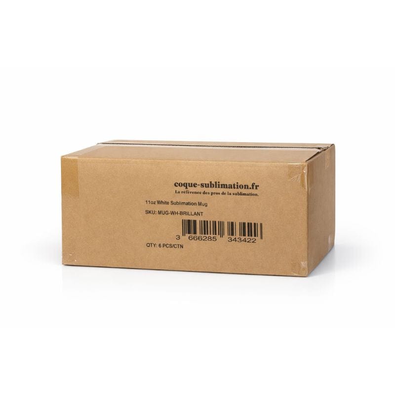 Set of 6 white sublimation mugs – 330ml ceramic mugs