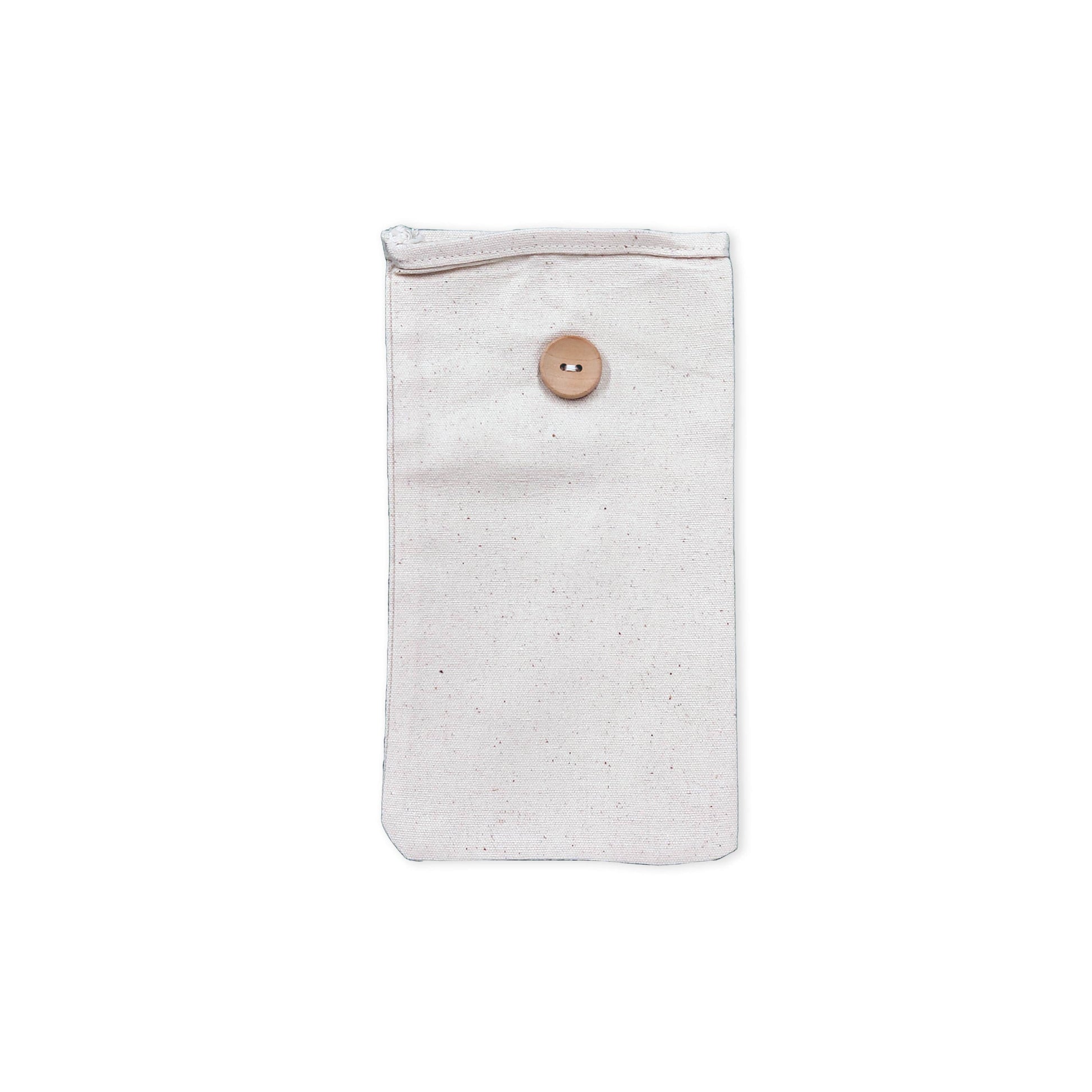 pochette cadeau en coton naturel avec fermeture bouton