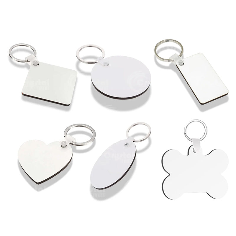 Double-sided printable sublimation blank wooden keychain
