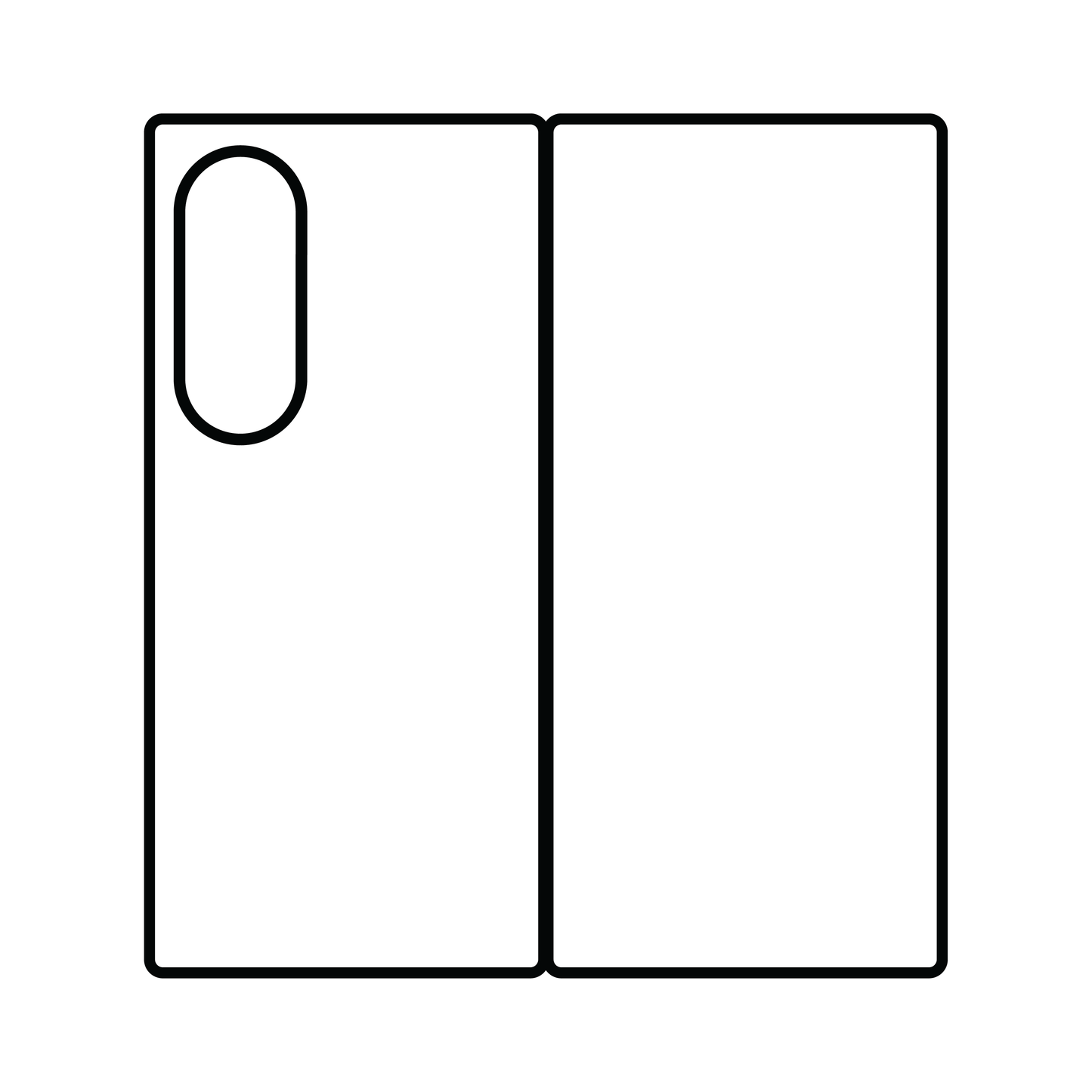 Coque sublimation 2D TPU pour Samsung Galaxy Z Fold 4. La plaque arrière en aluminium dédiée à la sublimation permet la personnalisation de la coque.