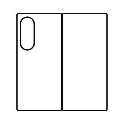 Coque sublimation 2D TPU pour Samsung Galaxy Z Fold 4. La plaque arrière en aluminium dédiée à la sublimation permet la personnalisation de la coque.