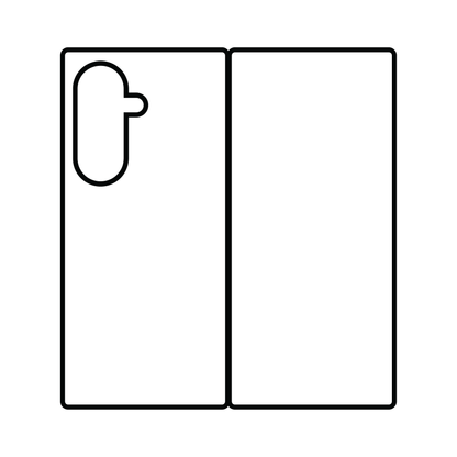 Coque sublimation 2D TPU pour Samsung Galaxy Z Fold 5, 6 et 7. La plaque arrière en aluminium dédiée à la sublimation permet la personnalisation de la coque.